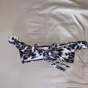 Black and White Cheetah Bathing Suit Top